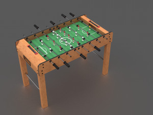 wooden football table Modèle 3D