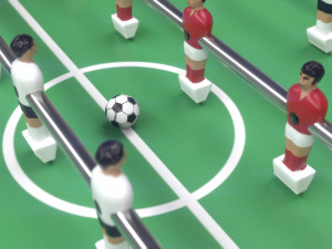 wooden football table Modèle 3D