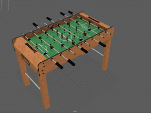 wooden football table 3D Model
