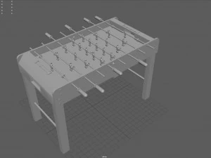 wooden football table 3D Model