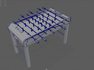 wooden football table 3D Model