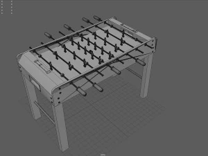 wooden football table 3D Model