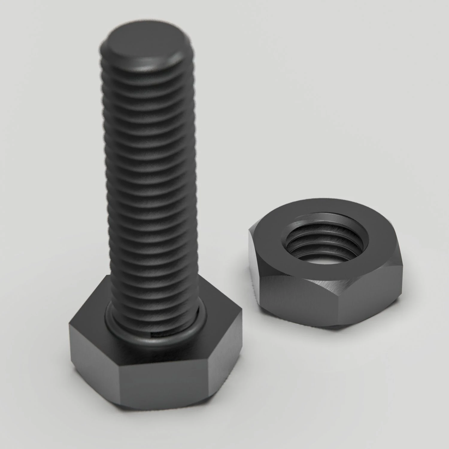of screw and nut 3D Model .c4d .max .obj .3ds .fbx .stl .blend