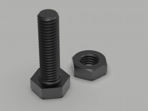 of screw and nut Modelo 3D