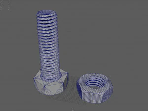 of screw and nut 3D Model