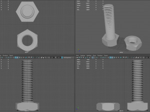 of screw and nut Modelo 3D
