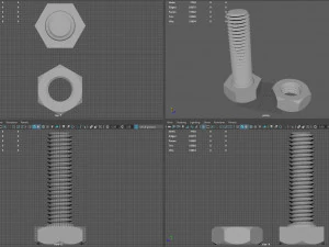 of screw and nut 3D Model