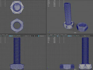 of screw and nut 3D Model