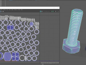 of screw and nut 3D Model