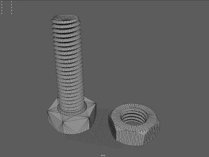 of screw and nut 3D Model