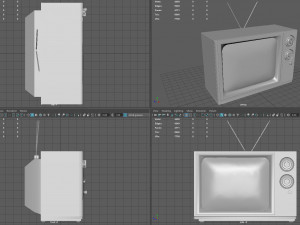 old tv Modelo 3D