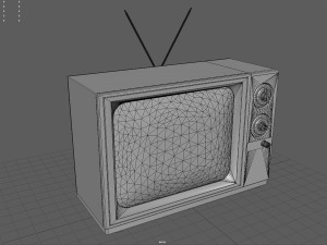 old tv Modelo 3D