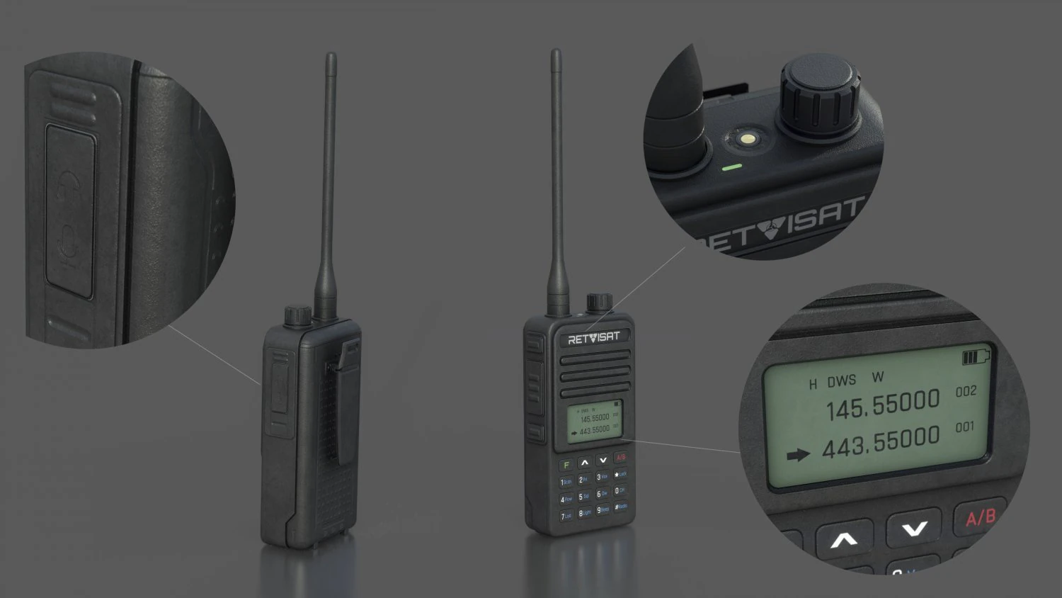 walkie talkie professional 3D Model .c4d .max .obj .3ds .fbx .stl .blend 