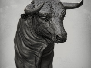 spanish fighting bull bust 3d print model 3D Print Model