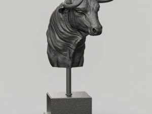 spanish fighting bull bust 3d print model 3D Print Model