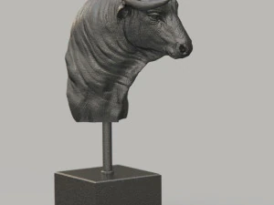spanish fighting bull bust 3d print model 3D Print Model