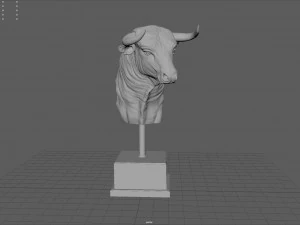 spanish fighting bull bust 3d print model 3D Print Model