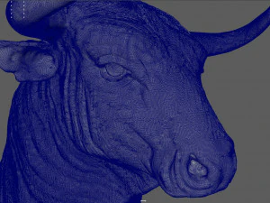 spanish fighting bull bust 3d print model 3D Print Model