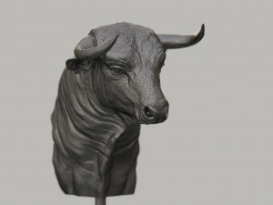 spanish fighting bull bust 3d print model 3D Print Model