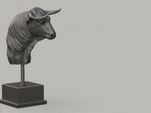 spanish fighting bull bust 3d print model 3D प्रिंट मॉडल