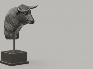 spanish fighting bull bust 3d print model 3D Print Model