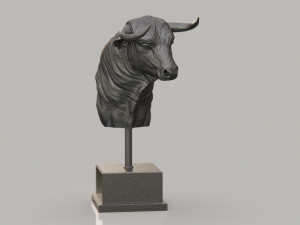 spanish fighting bull bust 3d print model 3D प्रिंट मॉडल