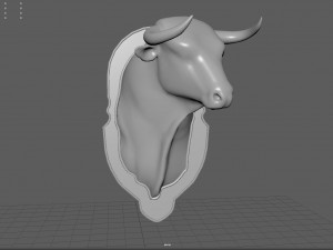 spanish bull head trophy Modello 3D