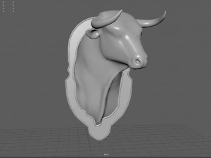 spanish bull head trophy 3D Model