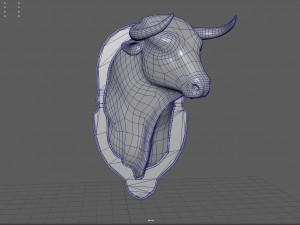 spanish bull head trophy Modello 3D