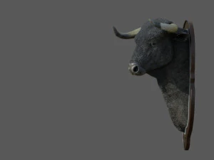 spanish bull head trophy 3D Model
