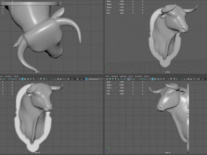 spanish bull head trophy Modello 3D