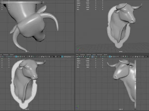 spanish bull head trophy 3D Model