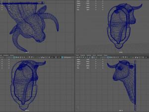 spanish bull head trophy Modello 3D