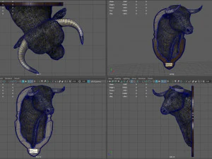 spanish bull head trophy 3D Model
