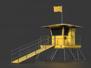 lifeguard tower 3D मॉडल