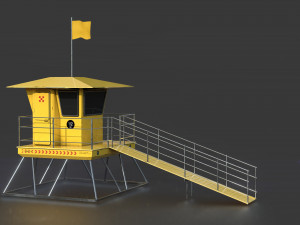 lifeguard tower 3D 模型