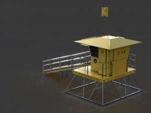 lifeguard tower 3D 模型