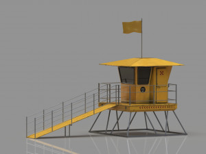 lifeguard tower 3D 模型