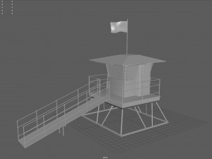 lifeguard tower 3D 模型