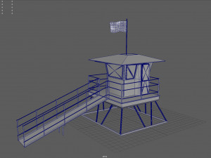 lifeguard tower 3D 模型