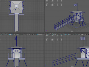 lifeguard tower 3D 模型