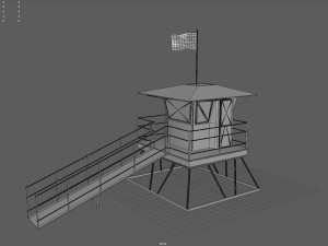 lifeguard tower 3D 模型