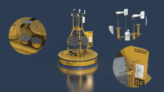 realistic buoy 3D 모델 .c4d .max .obj .3ds .fbx .stl .blend 