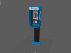 telefono pubblico Modello 3D
