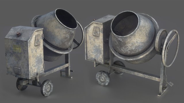 concrete mixer 3D मॉडल .c4d .max .obj .3ds .fbx .stl .blend 