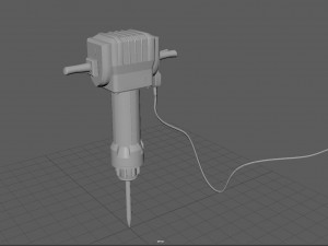 electric demolition jack hammer 3D Model