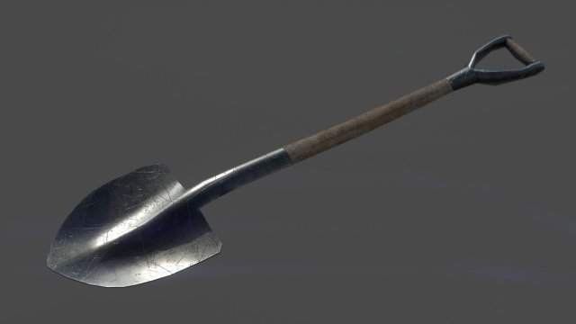 shovel 3D Модель .c4d .max .obj .3ds .fbx .stl .blend 