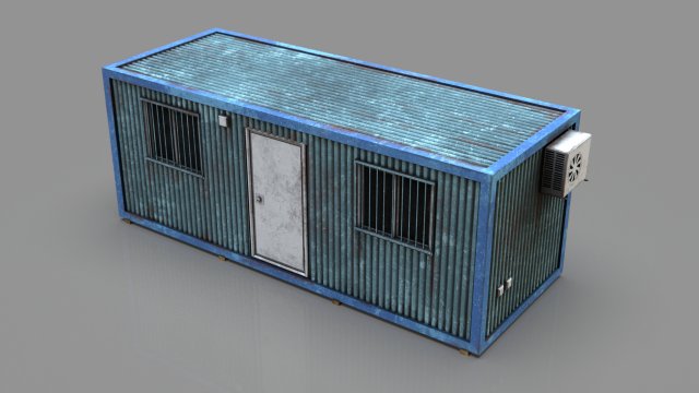 container house for worker 3D Модель .c4d .max .obj .3ds .fbx .stl .blend 