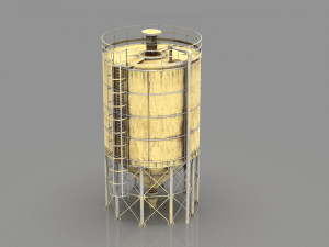 vertical water silo 3D Model