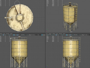 vertical water silo 3D 模型